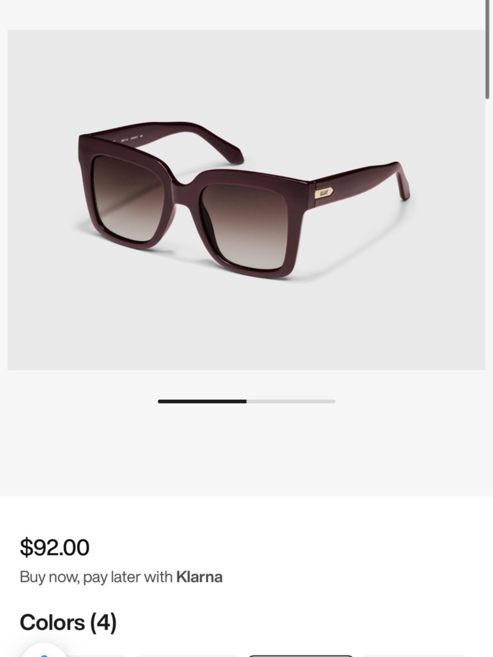 Quay Australia Icy Square Frame Women's Sunglasses Espresso Brown